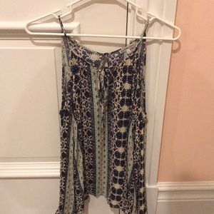 Charlotte Russe Long Sleeve Cold Shoulder Top